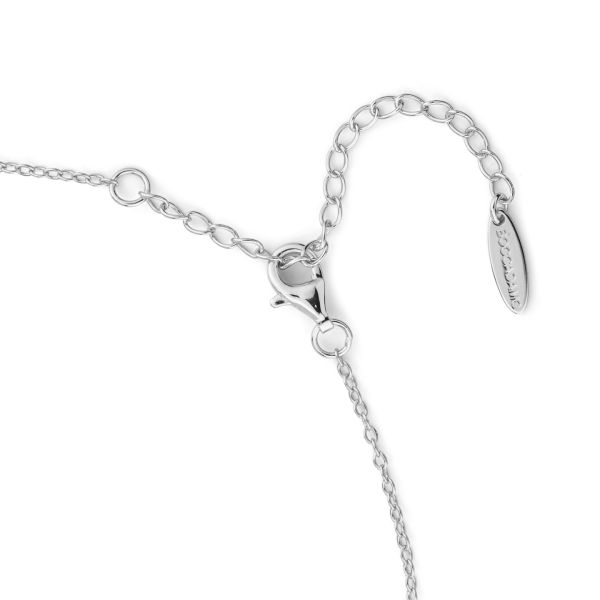 Boccadamo Collana con cristallo pendente circolare bianco e zirconi - immagine 2